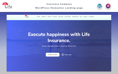 Life - Insurance Company Målsida med Blog Elementor