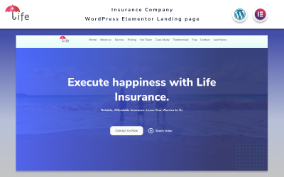 Life - Insurance Сompany Landing page Elementor