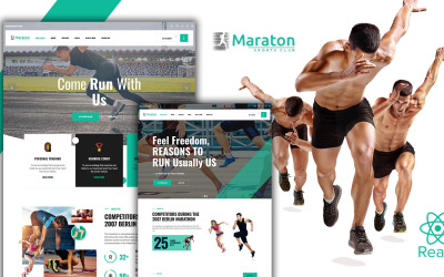 Maraton - Futó Marathon React sablon