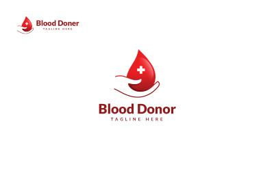 Plantilla de logotipo de donante de sangre