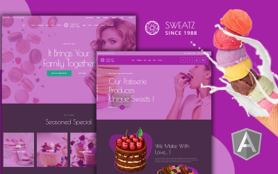 Sweatz - Sweats Angular Web Sitesi Şablonu
