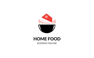 Modelo de design de logotipo para comida em casa