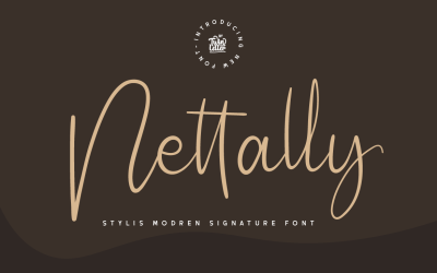 Nettally - 可爱的签名字体