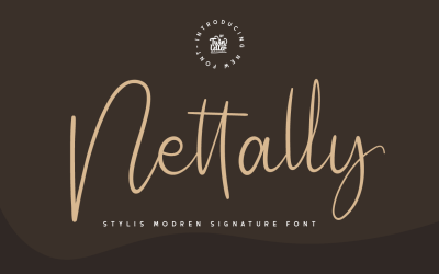 Nettally - 可爱的签名字体