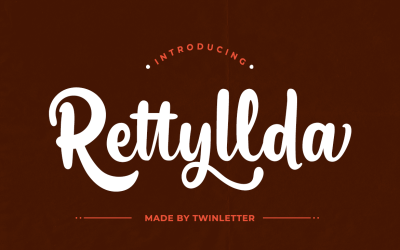 Rettyllda - Carattere di script in grassetto