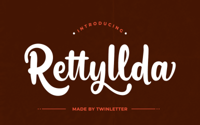 Rettyllda - 粗体脚本字体