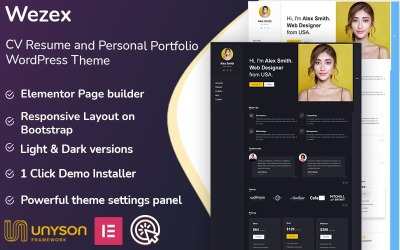 Wezex - CV Resume and Personal Portfolio
