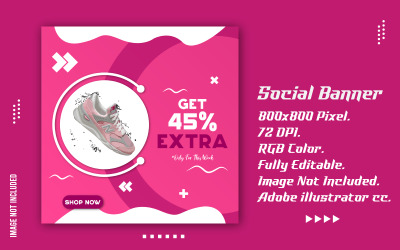 Discounts Offer Ads Banner Social Template