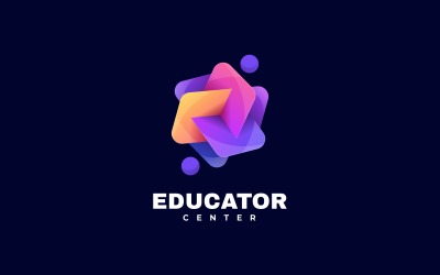 Logotipo colorido do gradiente educacional