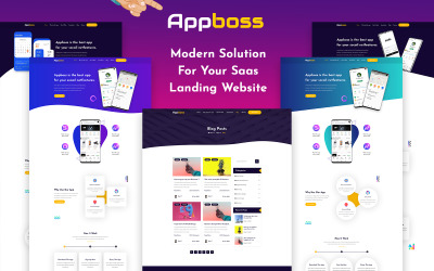 Appboss - App -målsides HTML -mall