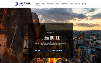 Jaba Hotel Bed &amp;amp; Breakfast-Modèle de site Web HTML5 Premium polyvalent