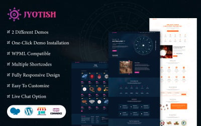 Jyotish - Horoskop och astrologi WordPress-tema med AI Content Generator