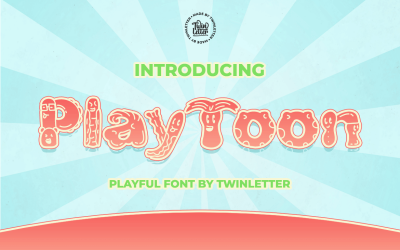 Playtoon - Játékos kijelző betűtípus