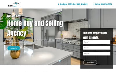 Real Estate Agency &amp;amp; Property Dealer Landing Page Template