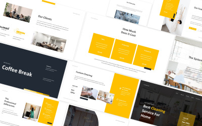 Usługa sprzątania Strona główna Szablon Googleslides