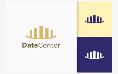 Diagram nebo logo statistiky dat v moderní