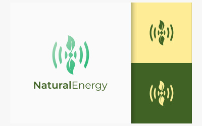 Frequency or Signal Logo in Leaf