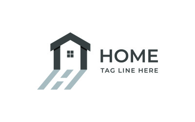 Home and H Shadows Logo Template
