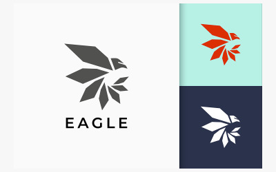 Logo Eagle ou Falcon en forme moderne