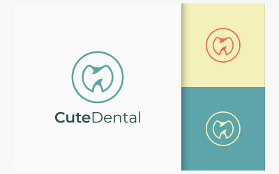 Logotipo dental en simple y moderno