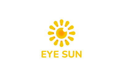 Plantilla de logotipo moderno Eye Sun