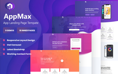 Appmax - Tema WordPress de destino do aplicativo