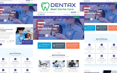 Dentax - HTML5-sjabloon voor tandarts en tandheelkundige kliniek