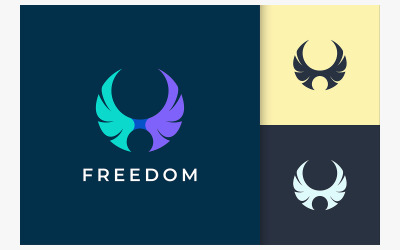 El logotipo del ala representa la libertad en forma moderna