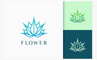 Güzellik için Lüks Lotus Bitkisel Logosu