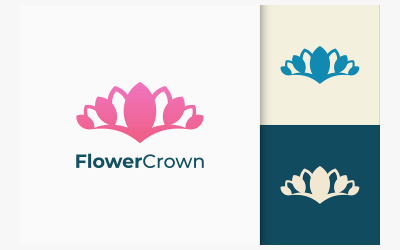Logotipo da flor em luxo e elegante