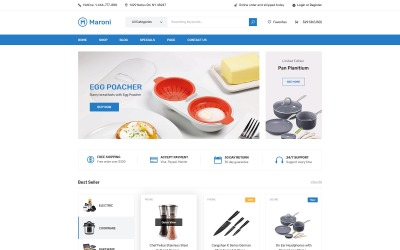 Maroni | Multifunctionele e-commerce PSD-sjabloon voor elektronica