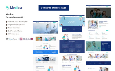 Medica – Kit WordPress Elementor para Saúde