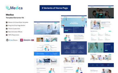 Medica – Sada Elementor pro zdravotnictví ve WordPressu