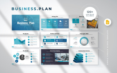 Modelo de melhor plano de negócios do Google Slides