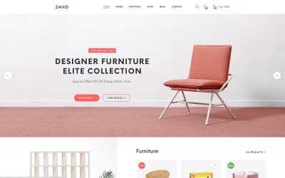 Zano | Furniture eCommerce PSD Template