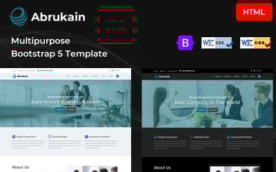 Abrukain - modelo HTML5 de consultor de negócios