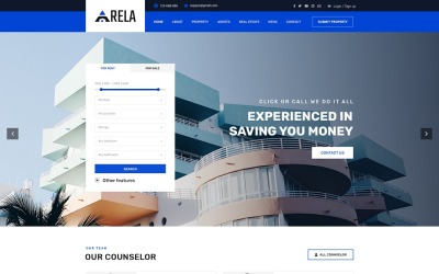 Arela | Real Estate PSD Template
