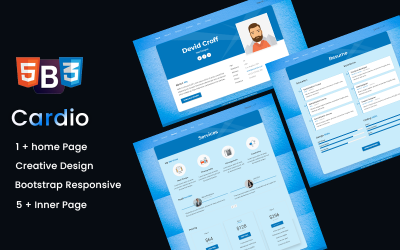 Cardio - Personal Resume / CV / vCard HTML Template