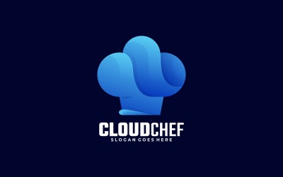Cloud Chef Logo-Stil mit Farbverlauf