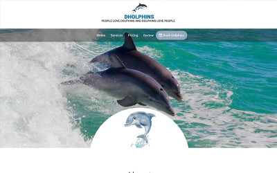 Delfin céloldal sablon