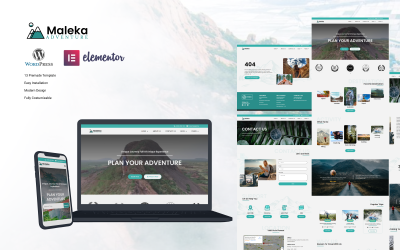 Maleka - Приключенческое туристическое агентство Wordpress Elementor Template Kit
