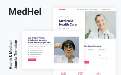 MedHel - Hälsa &amp;amp; Medicin Joomla 4-mall
