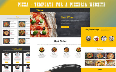 Pizza - Sablon egy pizzéria webhelyéhez