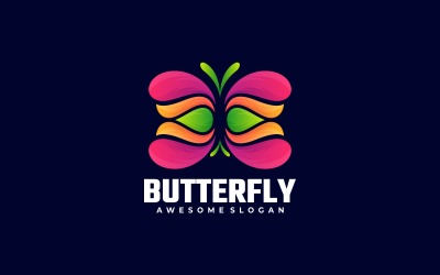 Sjablonen voor logo met vlinderverloop