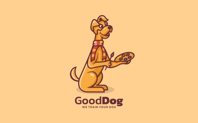 Hund Malerei Cartoon-Logo