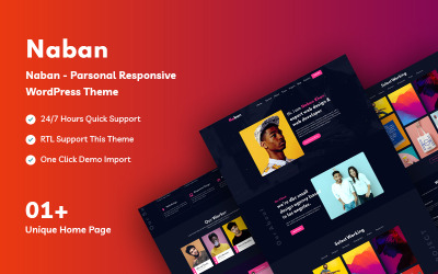 Naban Personal Responsive WordPress téma