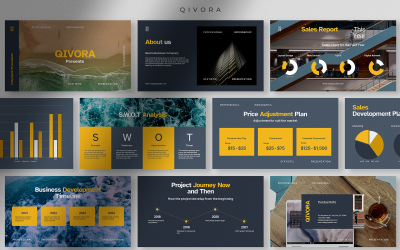 Qivora - Professional Infographic Statistics Presentation