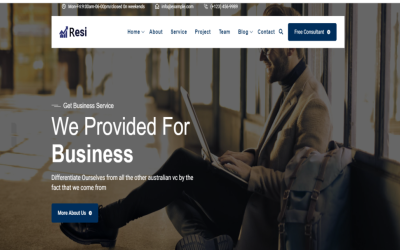 Resi - HTML -mall för företag och byråer