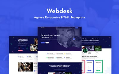 Webdesk - Plantilla de sitio web adaptable para agencias