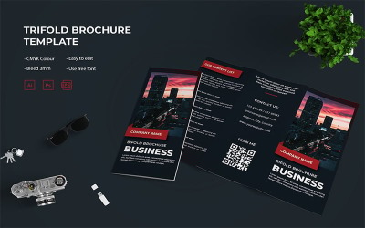Business aziendale - Modello di brochure a tre ante